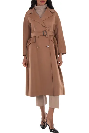 Max Mara Double Breasted Eric Belted Coat, Brand Size 46 ( US Size 12 )