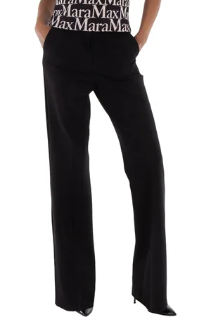 Max Mara Wide-Leg Tailored Trousers, Brand Size 40 ( US Size 6 )