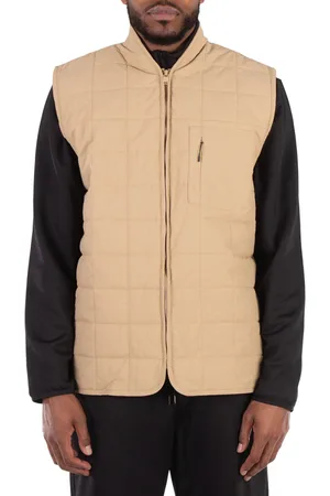 Rains Mens Beige Giron Liner Vest, Size X-Large