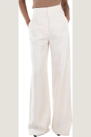 Max Mara Hangar Flared Linen Trousers, Brand Size 40 ( US Size 6 )