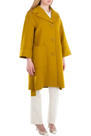 Max Mara Marita Belted Wool Coat, Brand Size 36 ( US Size 2 )