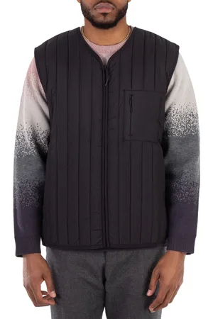 Rains Mens Black Banja Quilted Liner Vest, Size Small