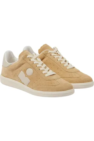 Isabel Marant Ladies Toffee Suede Logo Sneakers, Brand Size 35 ( US Size 5 )
