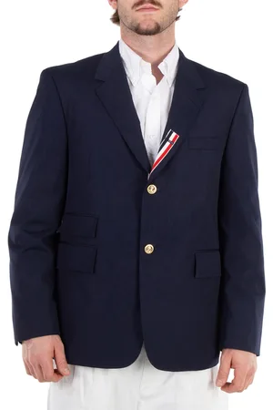 Thom Browne Navy Typewriter Cloth Sport Coat, Brand Size 3 (Large)