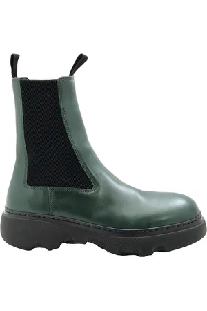 Burberry Creeper Leather Chelsea Boots, Brand Size 43 ( US Size 10 )