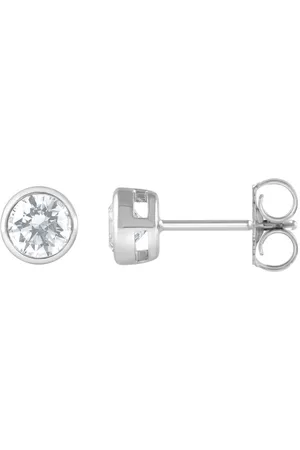 Brilliant 14KT White Gold 1.00 Carat Lab Grown Diamond Stud Earrings for Women