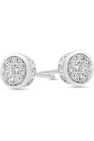 Brilliant Sterling Silver 0.50 Carat Lab Grown Diamond Stud Earrings for Women