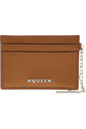 Alexander McQueen Pecan/Silver Ladies T-bar Card Holder