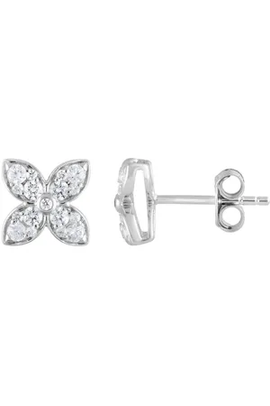 Brilliant Sterling Silver 0.50 Carat Lab Grown Diamond Stud Earrings for Women