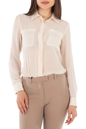 Max Mara Embroidered Logo Vongola Shirt, Brand Size 40 (US Size 6)
