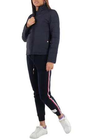 Thom Browne Navy Packable Down Funnel Neck Jacket, Brand Size 38 (US Size 2)