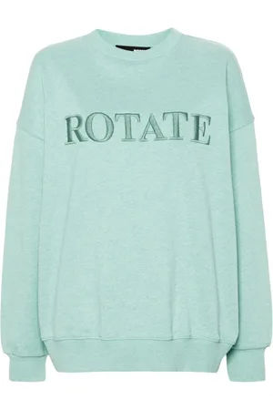 ROTATE Ladies Granite Green Logo-Embroidered Sweatshirt, Size X-Small