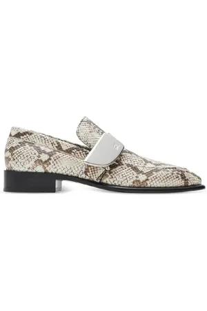 Burberry All-Over Python Print Leather Loafers, Brand Size 40 (US Size 7)