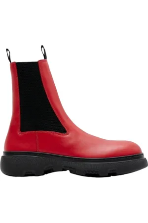 Burberry Leather Creeper Chelsea Boots in Pillar, Brand Size 41 ( US Size 8 )