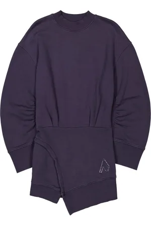 The Attico Ivory Mini Sweater Dress In Dark Violet Fade, Brand Size 40 ( US Size 6 )