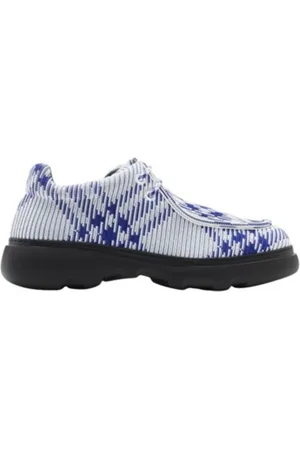 Burberry Creeper Ekd Check Print Derby Shoes, Brand Size 43.5 (US Size 10.5)