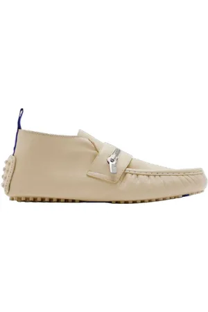 Burberry Motor High Zipped Leather Loafers, Brand Size 41 (US Size 8)
