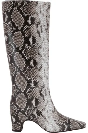 St Agni Python Print Leather High Boots, Brand Size 36 ( US Size 6 )