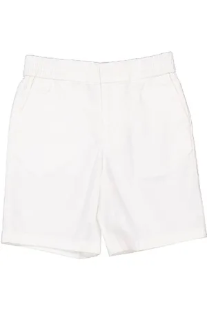 Burberry Kids White Romeo EKD Cotton Chino Shorts, Size 8Y