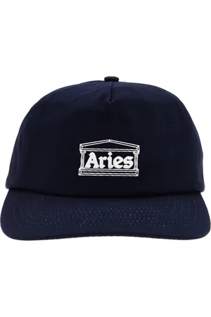 ARIES Mens Blue Cotton Baseball Temple Cap