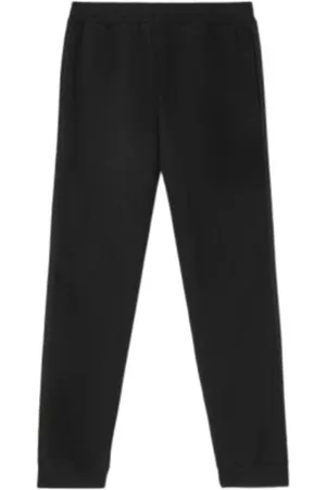 Burberry Gatsby Logo Cotton-Blend Trousers, Size Large