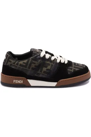 Fendi Match FF Jacquard Low-Top Sneakers, Brand Size 7 ( US Size 8 )