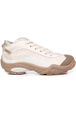 Fendi Lab Panelled Lace-Up Sneakers, Brand Size 8 ( US Size 9 )