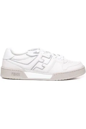 Fendi Leather Low-Top Match Sneakers, Brand Size 6 ( US Size 7 )