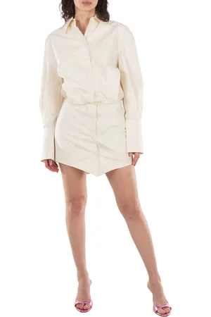 The Attico Silvye Cotton Mini Shirt Dress, Brand Size 38 ( US Size 4 )