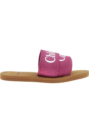 Chloé Kids Logo-Strap Slip-On Sandals, Brand Size 30 (13 Kids)