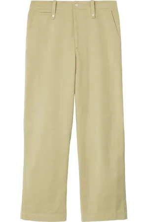 Burberry Cotton Satin Tailored Trousers, Size Large