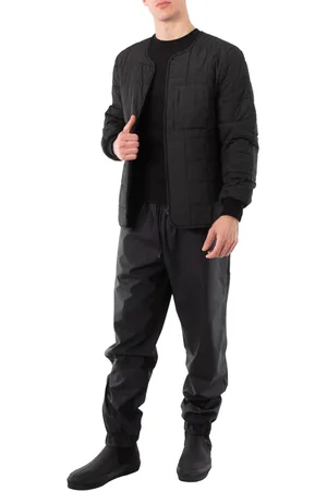 Rains Black Water-Repellent Quilted Liner Jacket, Size X-Small