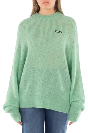 ROTATE Ladies Grayed Jade Light Knit Logo Sweater, Brand Size 34 (US Size 0)