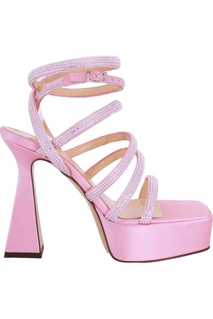 Mach & Mach Sydney Pink Embellishe Platform Sandals, Brand Size 36 ( US Size 6 )