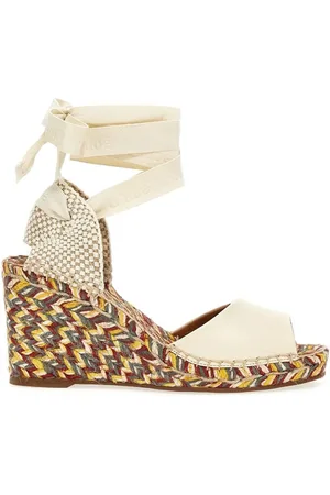 Chloé Piia Ankle-Wrap Wedge Sandals, Brand Size 38 ( US Size 8 )