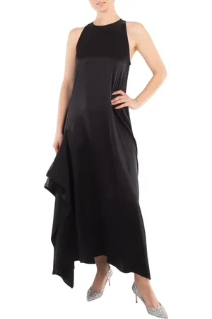 J.W.Anderson Sleeveless Draped Round Neck Midi Dress, Brand Size 10 ( US Size 6 )