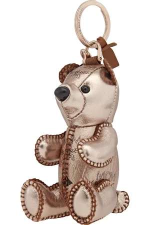MCM Zoo Bear Charm Keyring In Visetos