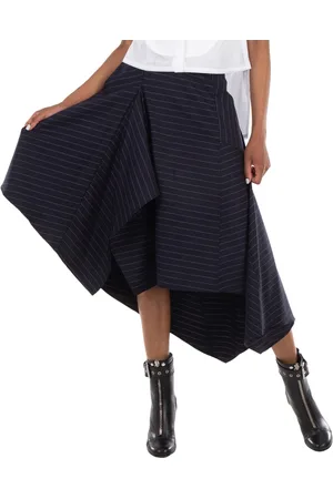 J.W.Anderson Pinstripe Panelled Midi Skirt, Brand Size 8 (US Size 4)