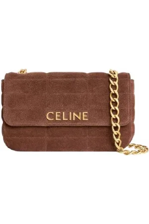 Céline Logo Monochrome Matelasse Shoulder Bag