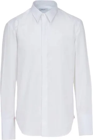 Salvatore Ferragamo Logo Jacquard Long-Sleeved Sport Shirt, Size Large