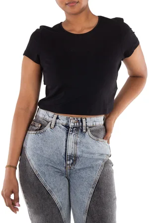 ROTATE Crystal Logo Cropped T-Shirt, Brand Size 38 ( US Size 4 )