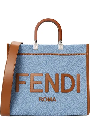 Fendi Sunshine Logo Patch Shopper Bag