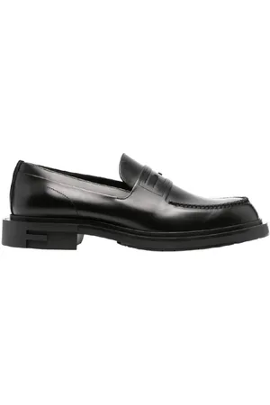 Fendi Frame Slip-On Leather Loafers, Brand Size 5 (US Size 6)