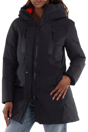 save the duck Logo-Patch Long Sleeve Jacket, Brand Size 2 (Size Medium)