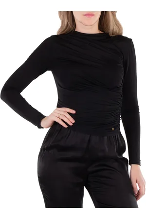 ANINE BING Ruched Jersey Texture Top, Size X-Small