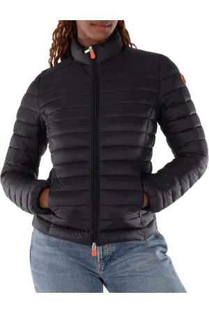 save the duck Ladies Black Carly Animal Free Puffer Jacket, Brand Size 2 (Medium)