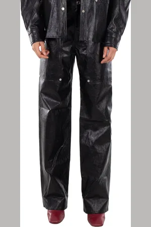 Isabel Marant Isabel Marant Ariete Straight-Leg Leather Pants, Brand Size 34 (US Size 2)