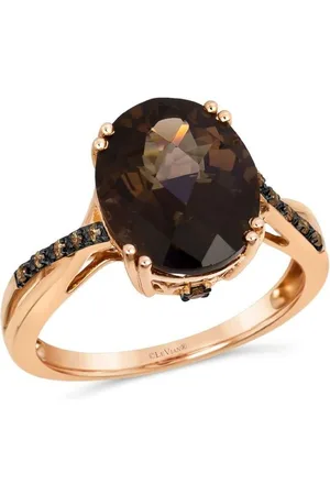 Le Vian Ladies Semi Precious Ring featuring 4 1/4 cts. Chocolate Quartz set in 14K Strawberry Gold