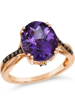 Le Vian Ladies Semi Precious Ring featuring 4 cts. Grape Amethyst set in 14K Strawberry Gold