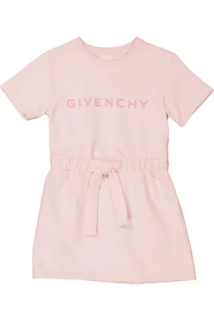 Givenchy Girls Logo-Print Cotton Blend Dress - Marshmallow, Size 8Y
